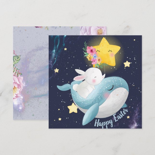 Adsible Påsk Inbjudningar (Fram/baksida)