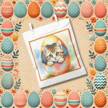 Adsible Påsk Kitten in in Colorful Egg