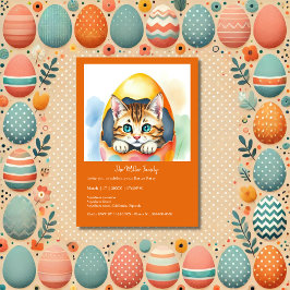 Adsible Påsk Kitten in in Colorful Egg