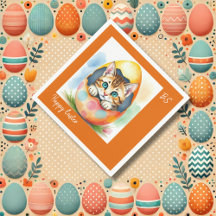 Adsible Påsk Kitten in in Colorful Egg