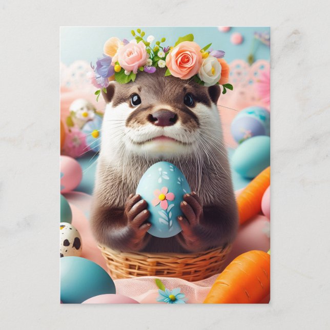 Adsible Påsk Otter Vykort (Framsida)