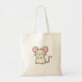 Adsible Pastel Mouse - Kawaii Cute Design Tygkasse