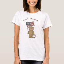 Adsible Patriotic Land Nalle och Lamb T-S