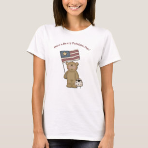 Adsible Patriotic Land Nalle och Lamb T-S T Shirt
