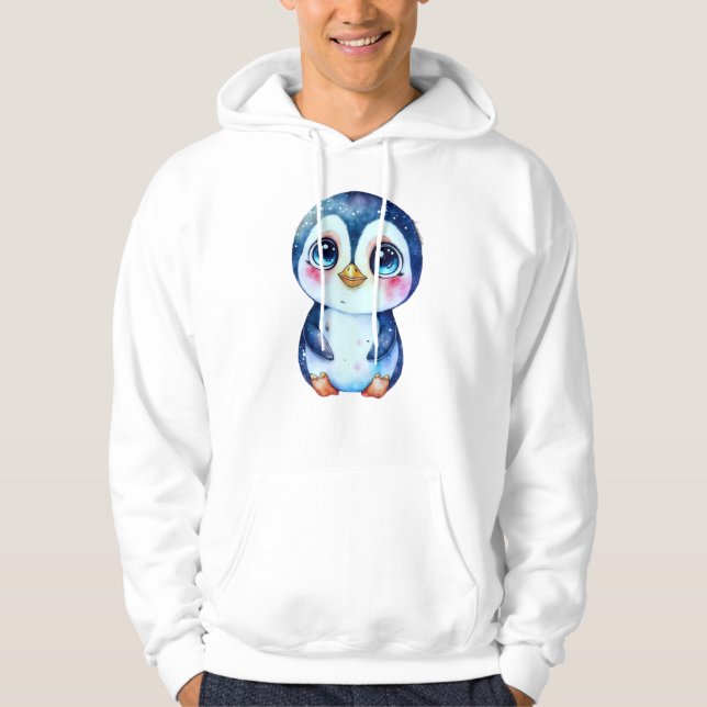 Adsible Penguin i Snö Hoodie (Framsida)