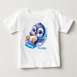 Adsible Penguin Sliding on Ice T Shirt