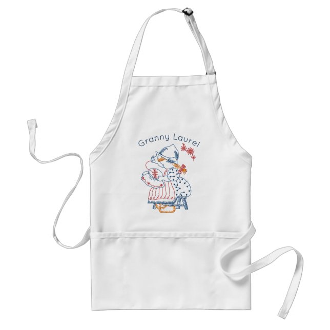 Adsible Personlig Gift for Knitter Grandma Förkläde (Framsidan)