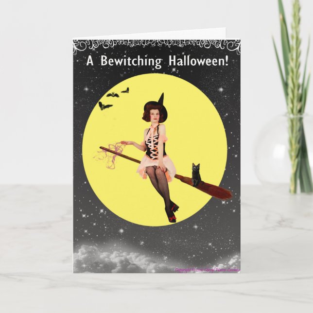 Adsible Pin-Up WItch Kort (Framsida)