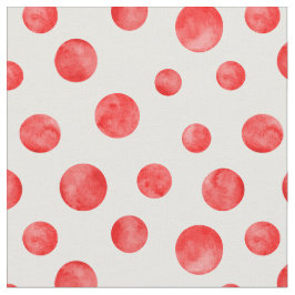 Adsible Polka dot mönster l Red and white Tyg