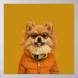 Adsible Pomeranian Print Poster