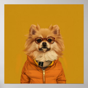 Adsible Pomeranian Print Poster