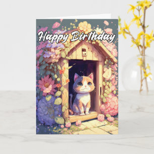 Adsible Posing Baby Kitten Illustration Kort