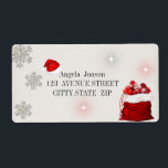 Adsible Presenta, Glittery, Santa Hat Fraktsedel<br><div class="desc">En modern,  gigantisk och söt design av rött presenter och snöflingor på glitter-bakgrunden..Välj kostnadsknappen om du vill ändra typsnitt stil,  färg och storleka.Alla flickor vill ha den här eleganten och snyggten i kärlek.</div>