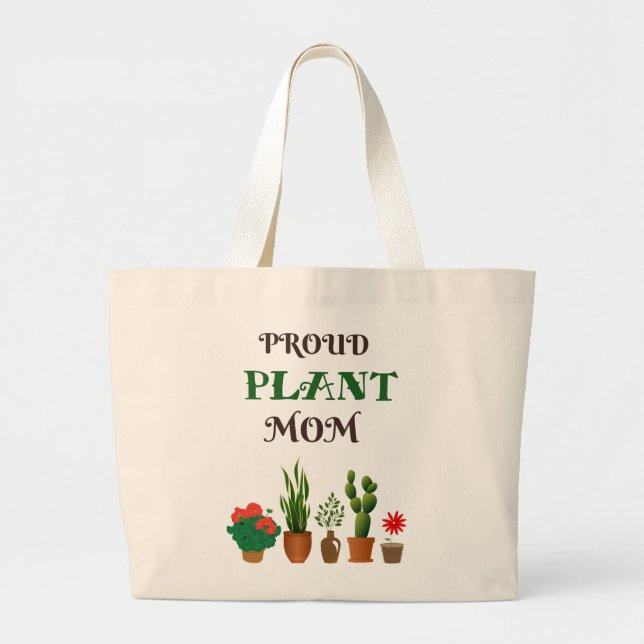 Adsible Proud Plant Mamma Tote Jumbo Tygkasse (Framsidan)