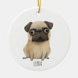 Adsible Pug Julgransprydnad Keramik