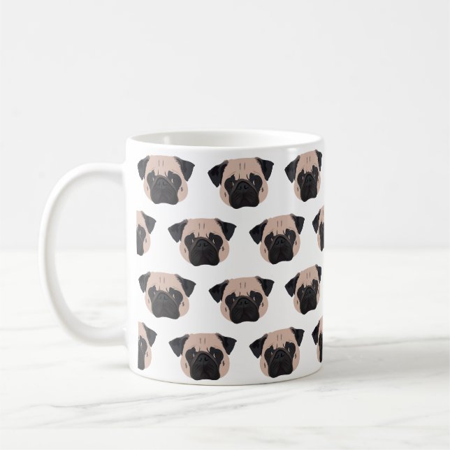 Adsible Pug Kaffemugg (Vänster)