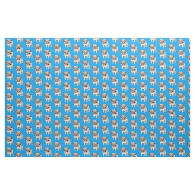 Adsible Pug Puppy Fabric Tyg (Yard)