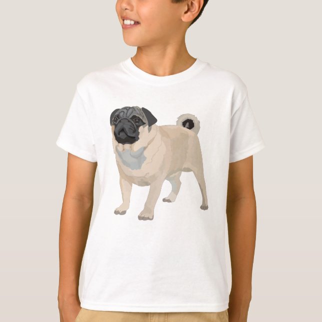Adsible Pug Tee Shirt (Framsida)