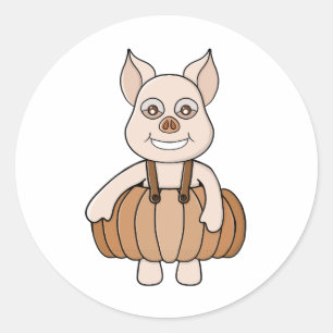 Adsible Pumpkin Gris Runt Klistermärke