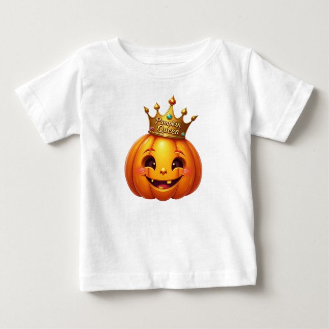 Adsible Pumpkin Queen Baby Fall T Shirt (Framsida)
