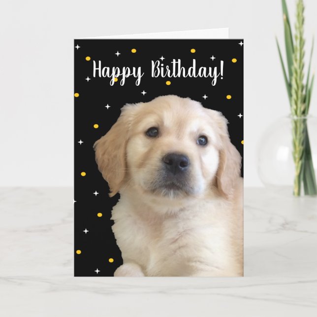 Adsible Puppy Birthday Card för alla Helgkort (Framsida)