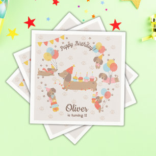 Adsible Puppy Birthday Pawty Pappersservett