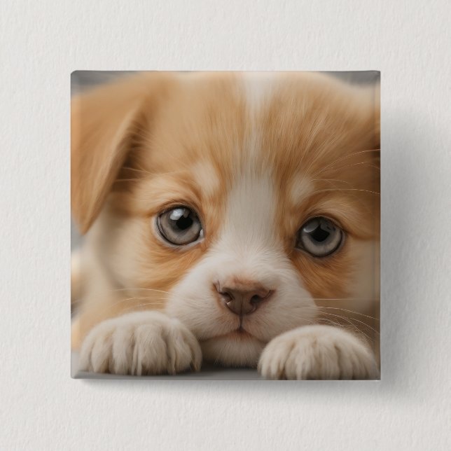 Adsible Puppy Button Badge Knapp (Framsida)
