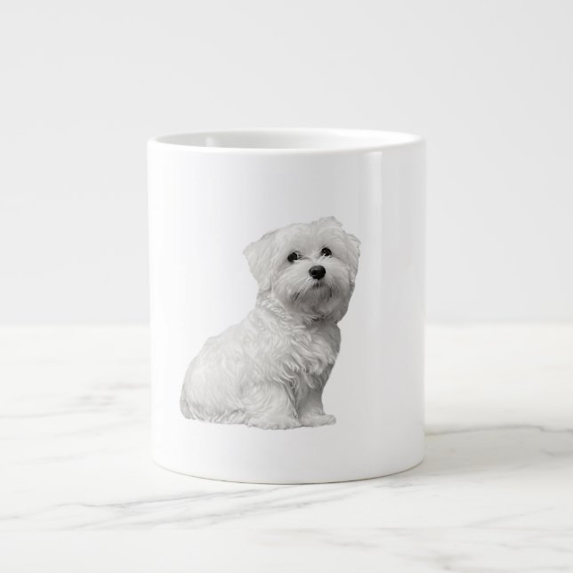 Adsible Puppy Maltese Lili Jumbo Mugg (Framsidan)