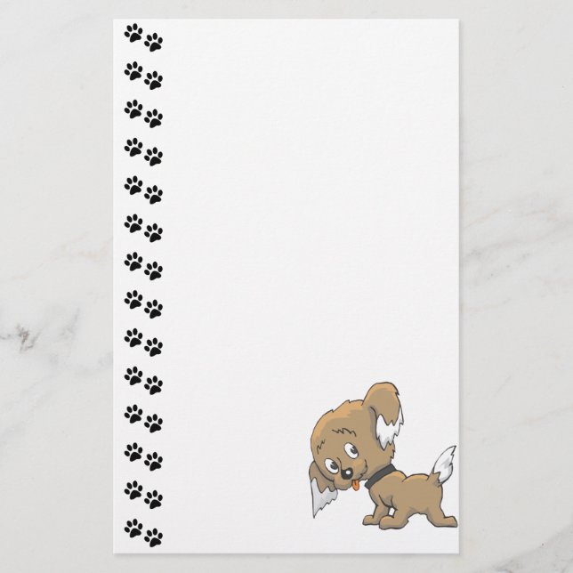 Adsible Puppy Stationery Brevpapper (Framsida)