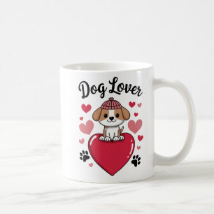 "Adsible Puppy with Heart - Hund älskare Gift Kaffemugg