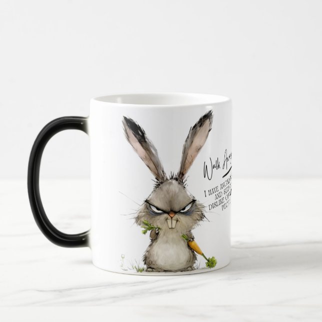 Adsible Rabbit Coffee Mugg - Hoppy Sips Ahead (Vänster)