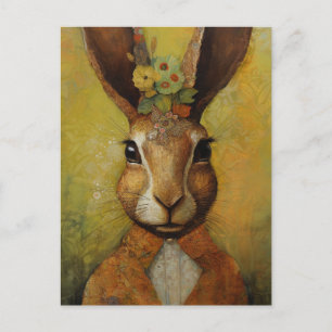Adsible Rabbit in a Kostym vycard Vykort