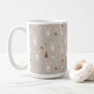 Adsible Rabbit Kids Mönster Coffee Mugg