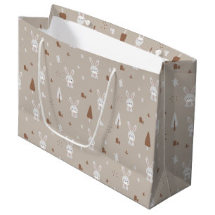 Adsible Rabbit Mönster Large Gift Bag