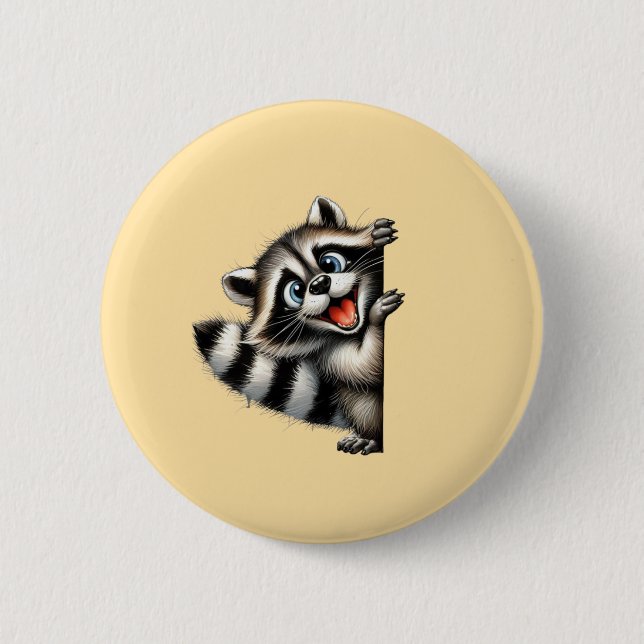 Adsible Raccoon jul Peek - Cute Helgdag Gif Knapp (Framsida)