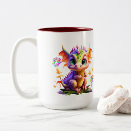 Adsible Rainbow Dragon Design Mugg