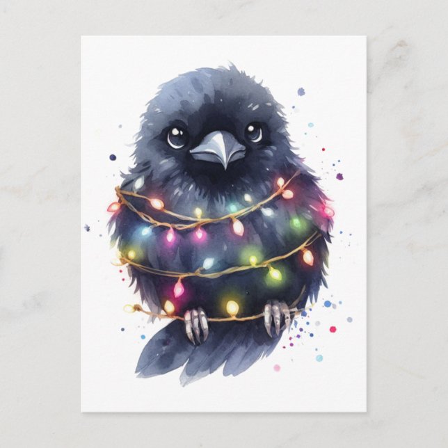 Adsible Raven jul Vykort (Framsida)