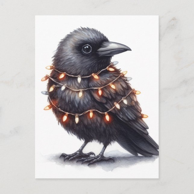 Adsible Raven jul Vykort (Framsida)