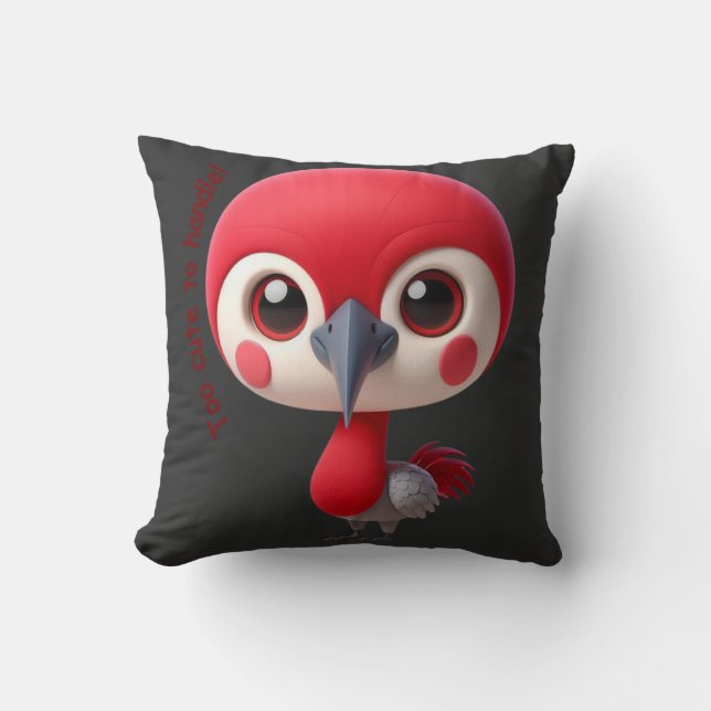 Adsible Red Bird Character Kudde (Framsida)