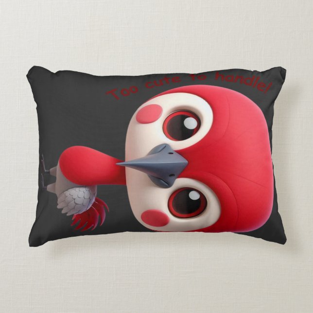 Adsible Red Bird Character Prydnadskudde (Framsidan)