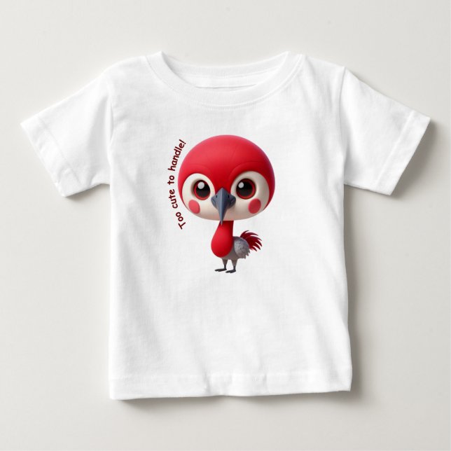 Adsible Red Bird Character T Shirt (Framsida)