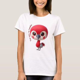 Adsible Red Bird Character T Shirt