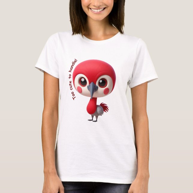 Adsible Red Bird Character T Shirt (Framsida)