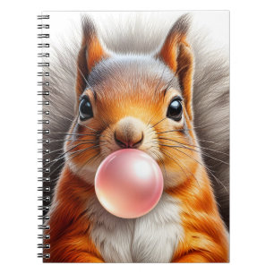 Adsible Red Squirrel Bloble Gum Spiral Anteckningsbok
