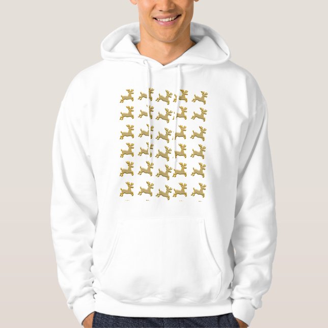 Adsible Reindeer Ugly jul God jul Hoodie (Framsida)