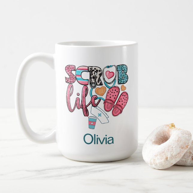Adsible Retro SCrub Life Nursing Kaffemugg (Med munk)