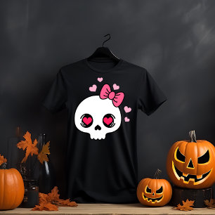 Adsible Rosa Bow Skull T Shirt