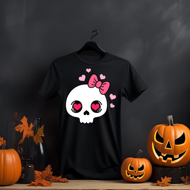 Adsible Rosa Bow Skull T Shirt (Skapare uppladdad)