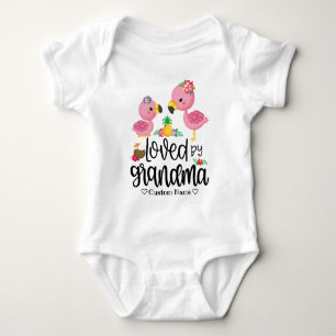 Adsible Rosa Flamingo - Loved by Grandma T Shirt