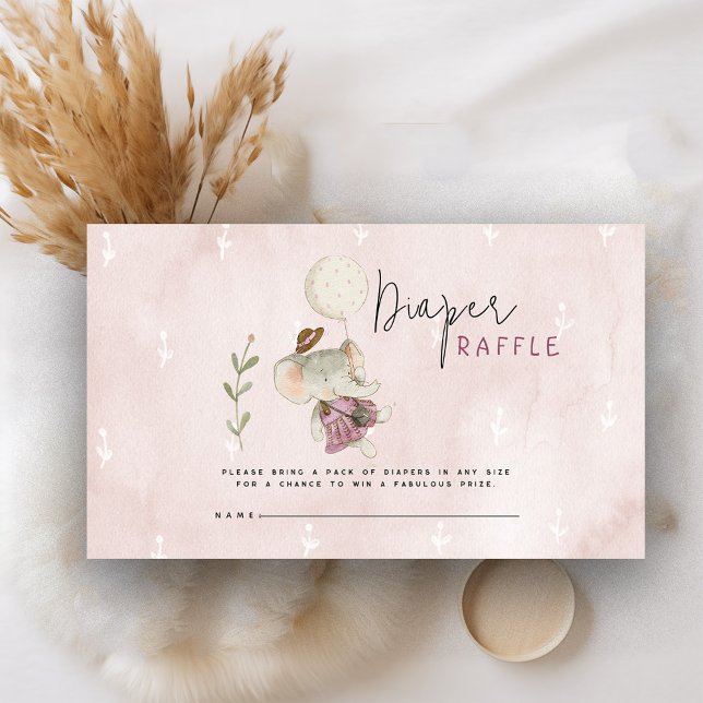 Adsible Rustic Boho Baby Shower Elephant Tilläggskort (Skapare uppladdad)